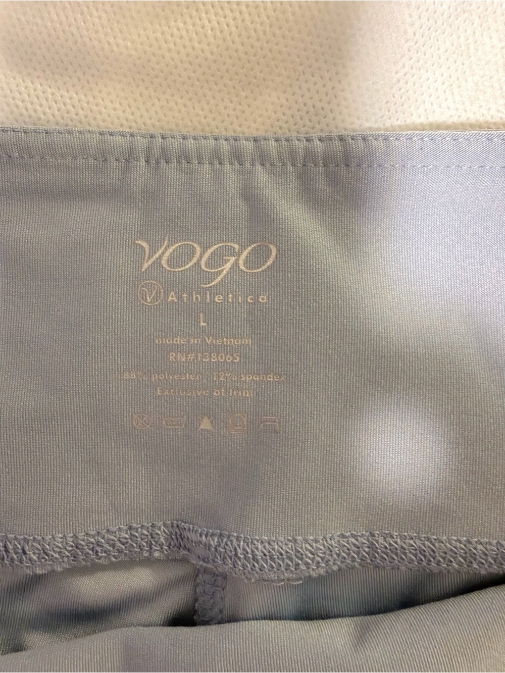 VOGO Athletica Women Light Blue Crisscross Hem Leggings - Picture 4 of 4